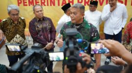Dansatgas PKH Mayjen DodyTriwinarto, di Gedung Daerah Balai Serindit, Pekanbaru, Jumat (19/09/2025).