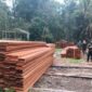 Kemenhut mengungkap dugaan pembalakan liar di Suaka Margasatwa Kerumutan, Riau. Enam orang ditetapkan sebagai tersangka dan sekitar 60 meter kubik kayu olahan diamankan.
